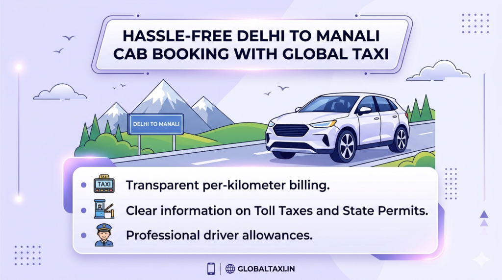 delhi to manali cab booking